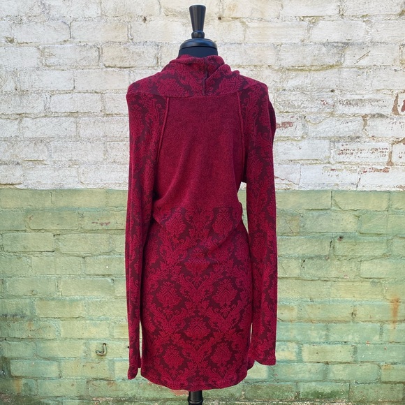 FREE PEOPLE Floral Cowl Neck Sweater dress/tunic - Picture 2 of 5